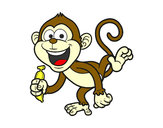 Desenho Macaco-prego pintado por glni
