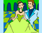 Desenho Princesa e príncipe no baile pintado por LuluLOVE