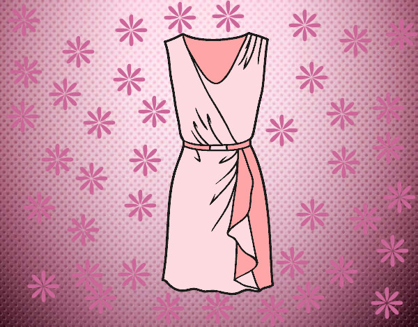 Desenho Vestido simples pintado por yasmim0505