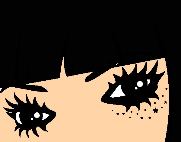 Desenho Emo olhos pintado por nand