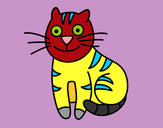 Desenho Gato simpático pintado por Mafaldibi