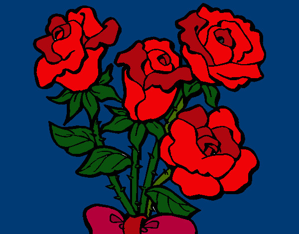 Desenho Ramo de rosas pintado por RegisAssun