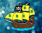 Desenho Barco pirata pintado por EnderLu