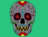 Desenho Crânio mexicano pintado por lansttai