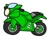 Desenho Moto esportiva pintado por andorinha
