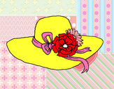 Desenho Chapéu por flores pintado por ALUAP