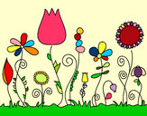 Desenho Flores da floresta pintado por geisa89