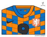 Desenho Camisa da copa do mundo de futebol 2014 da Holanda pintado por sandramara