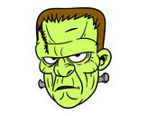 Desenho Cara de Frankenstein pintado por beatrizmir