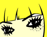 Desenho Emo olhos pintado por flordelotu