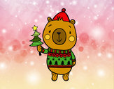 Desenho Urso natalicio pintado por ImShampoo