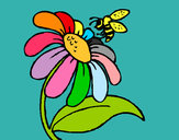 Desenho Margarida com abelha pintado por AlexeyMota