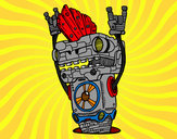 Desenho Robô Rock and roll pintado por daniel12