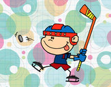 Desenho As crianças aprendem a jogar hockey pintado por ImShampoo
