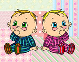 Desenho Crianças gêmeos pintado por ImShampoo