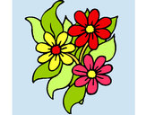 Desenho Florzitas pintado por gismonti