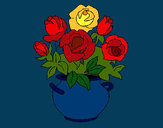 Desenho Jarro de flores pintado por RegisAssun