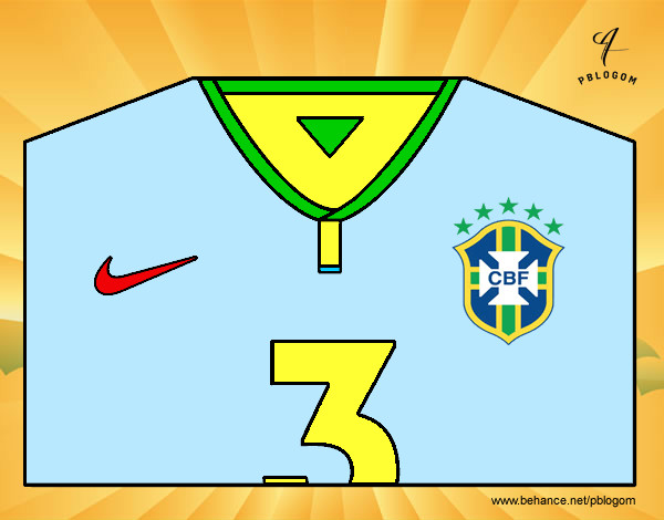 Desenho Camisa da copa do mundo de futebol 2014 do Brasil pintado por scott05
