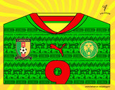 Desenho Camisa da copa do mundo de futebol 2014 do Camarões pintado por scott05