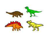 Desenho Dinossauros de terra pintado por loydy
