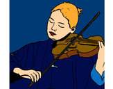 Desenho Violinista pintado por RegisAssun