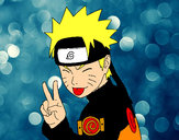 Desenho Naruto puxando para fora a língua pintado por Docete