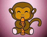 Desenho Macaco flautista pintado por daniela200