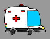 Desenho Ambulância de perfil pintado por vitorcely