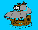 Desenho Barco pirata pintado por vitorcely