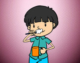 Desenho Esvovar os dentes pintado por ImShampoo