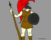 Desenho Guerreiro troiano pintado por vitorcely