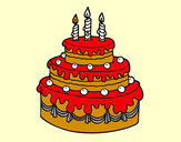 Desenho Torta de Aniversário pintado por Apolo
