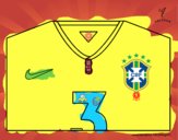 Desenho Camisa da copa do mundo de futebol 2014 do Brasil pintado por vetor