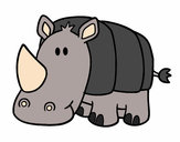 Desenho Rhino bebê pintado por martaazzol