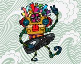 Desenho Robô DJ pintado por saralee