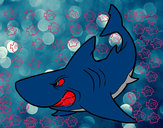 Desenho Tubarão furioso pintado por eduardobar
