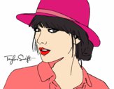 Desenho Taylor Swift com chapéu pintado por nani7
