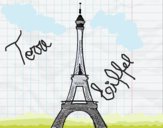 Desenho A Torre Eiffel pintado por desah
