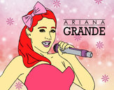 Desenho Ariana Grande cantando pintado por Juju22