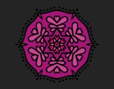 Desenho Mandala simétrica pintado por Missim
