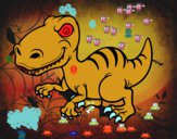 Desenho Dinossauro velociraptor pintado por joaof
