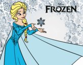 Desenho Frozen Elsa pintado por BrunaFaria