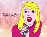 Desenho Taylor Swift cantando pintado por BrunaFaria