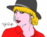 Desenho Taylor Swift com chapéu pintado por NadiaSanto