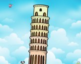 Desenho A Torre de Pisa pintado por Claupulzi