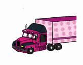 Desenho Camião trailer pintado por Mirna