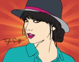 Desenho Taylor Swift com chapéu pintado por Lumma