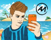 Desenho Abraham Mateo selfie pintado por Lumma