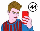 Desenho Abraham Mateo selfie pintado por carolinamt