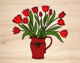 Desenho Jarro de tulipa pintado por Missim